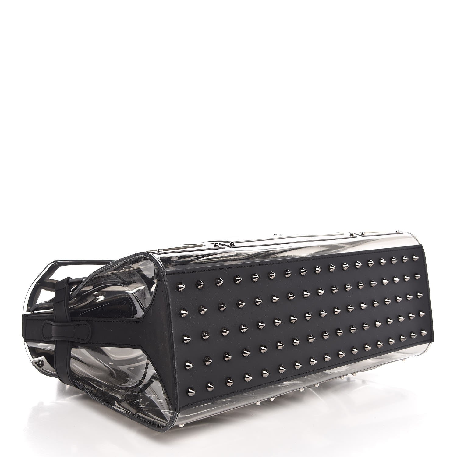 Delvaux Vinyl Gladiator Tempete Satchel Antique Silver Gold 4 of 6