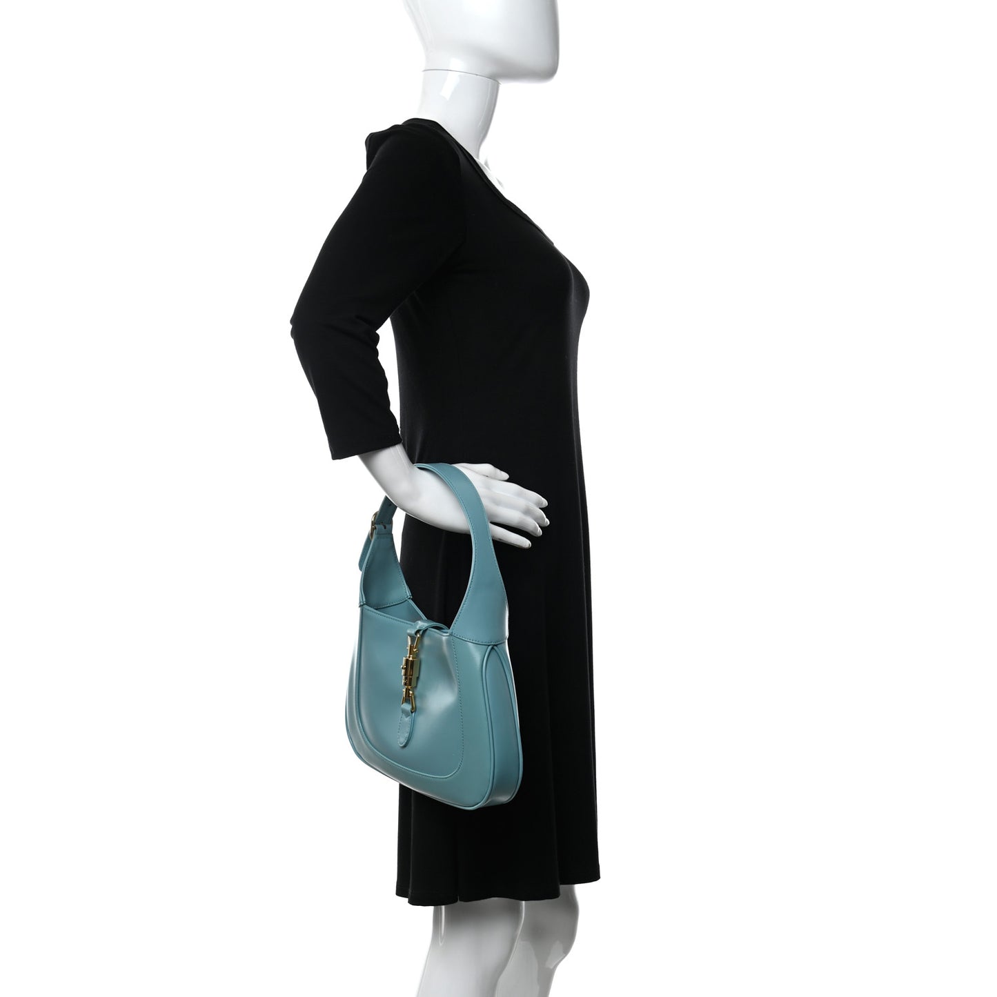Boarded Dyana Lux Calfskin Small Jackie 1961 Hobo Dusty Azure
