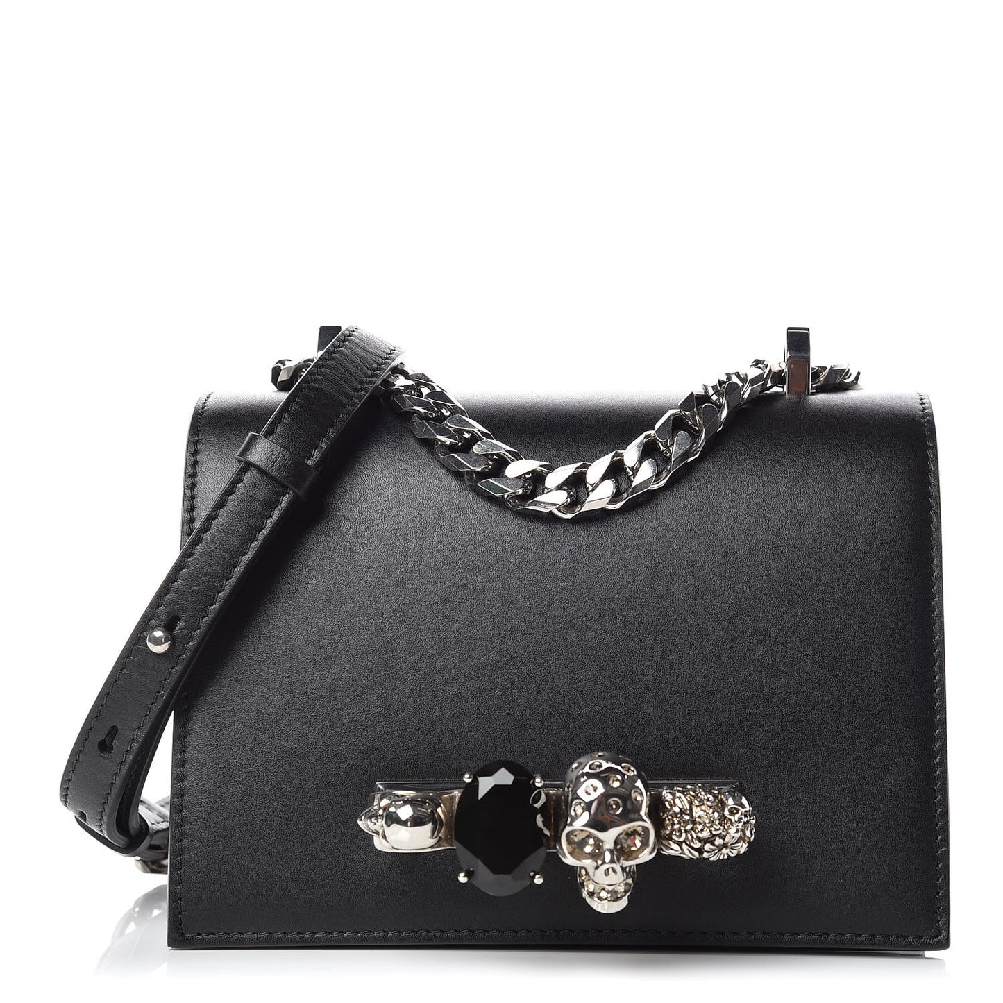 Calfskin Knuckle Crossbody Black