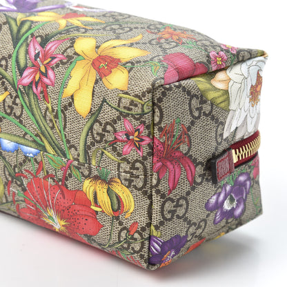 Gucci Soft GG Supreme Monogram Flora Calfskin Medium Ophidia Cosmetic Case Beige Ebony Multicolor Rosso 6 of 8