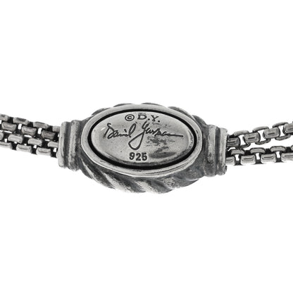 David Yurman Sterling Silver 14K Yellow Gold 37mm Crossover Pendant Necklace 4 of 4