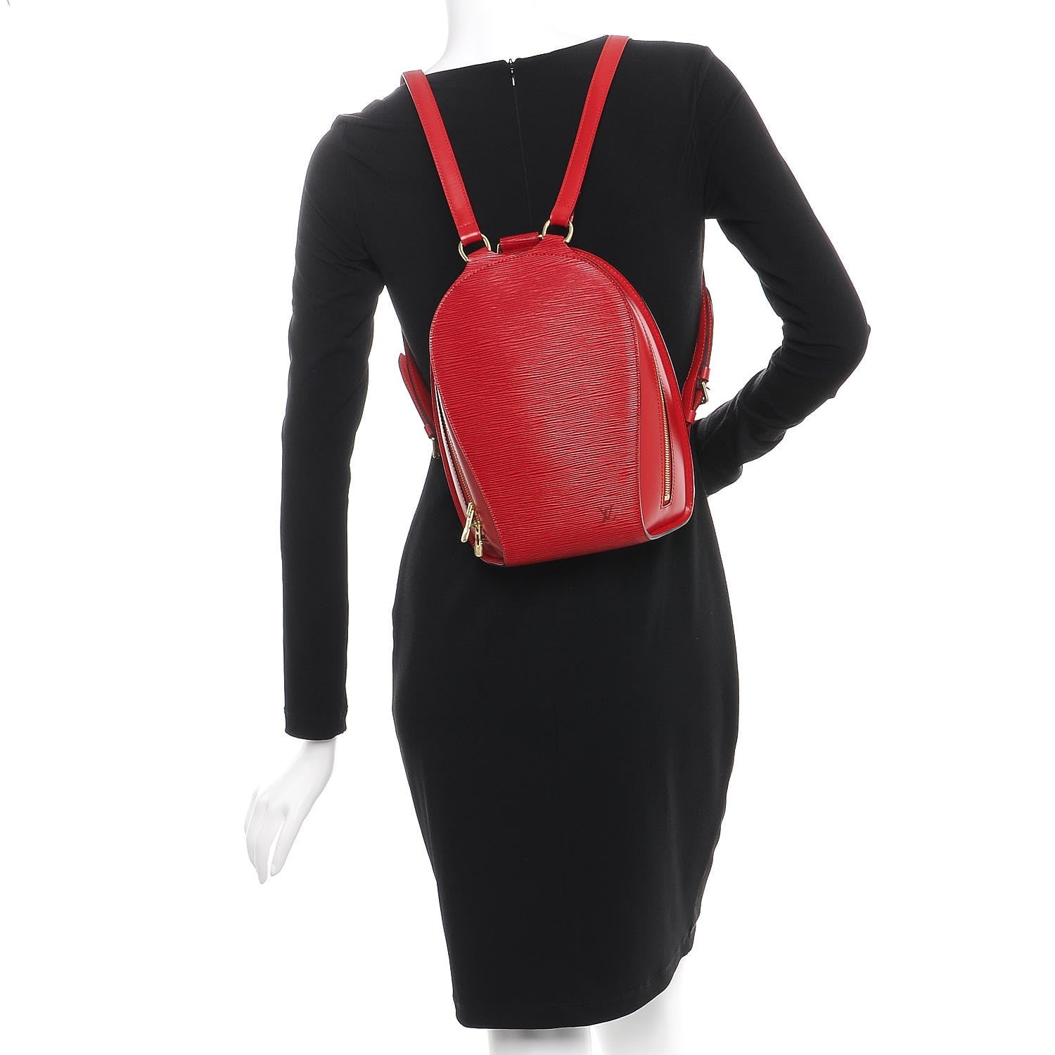 Louis Vuitton Epi Mabillon Backpack Castillan Red 2 of 7