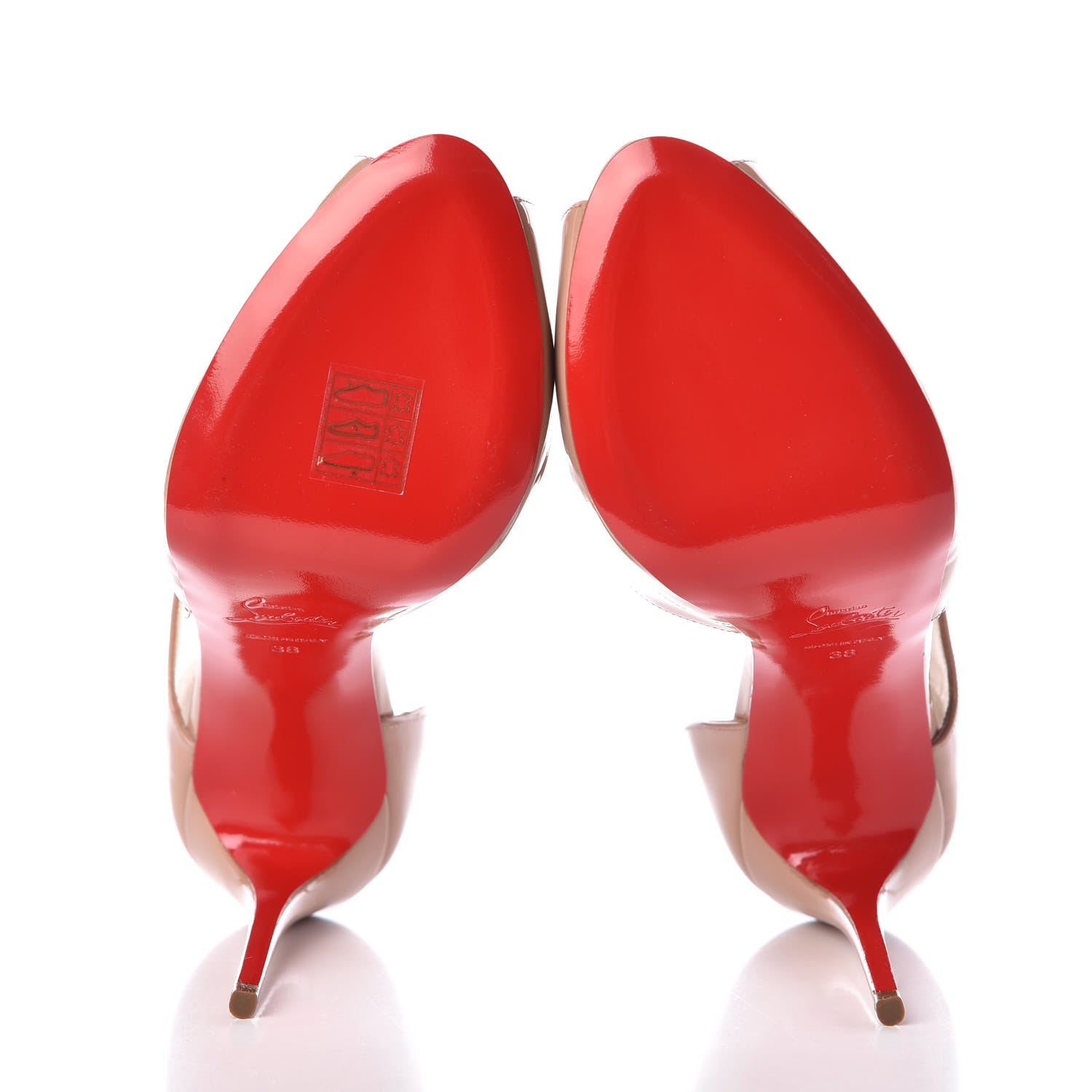 Christian Louboutin Patent Catchy Two 120 Pumps 38 Nude 5 of 8