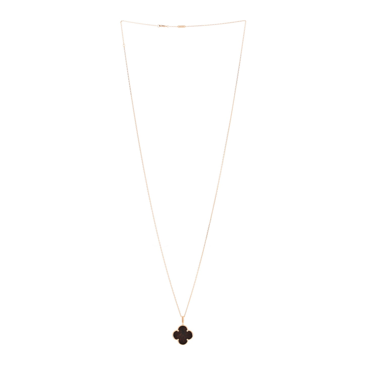 18K Rose Gold Letterwood Magic Alhambra Long Necklace