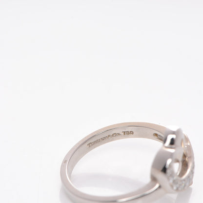 Tiffany 18K White Gold Diamond Paloma Picasso Loving Heart Ring 7.5 5 of 5