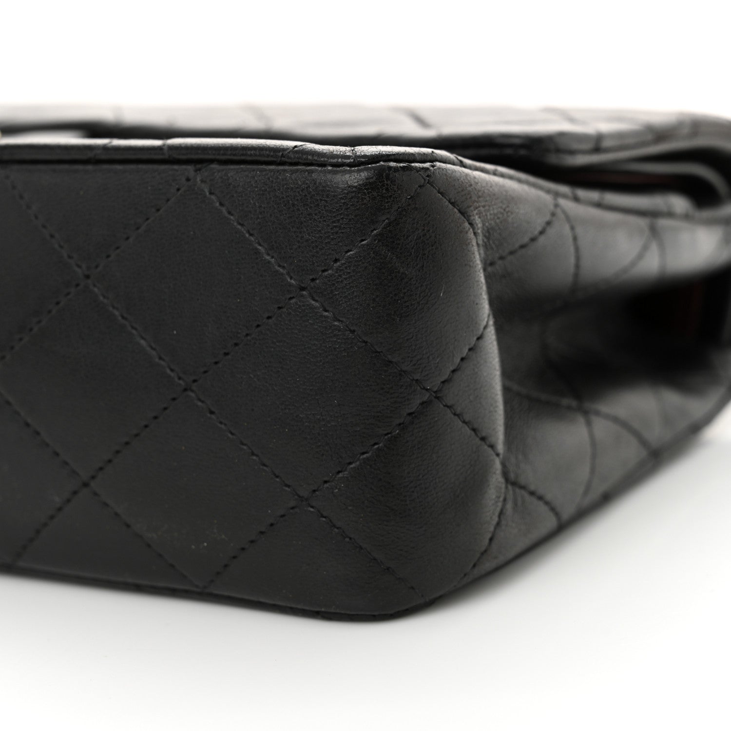 Chanel Lambskin Quilted Medium Double Flap Black 11 of 13