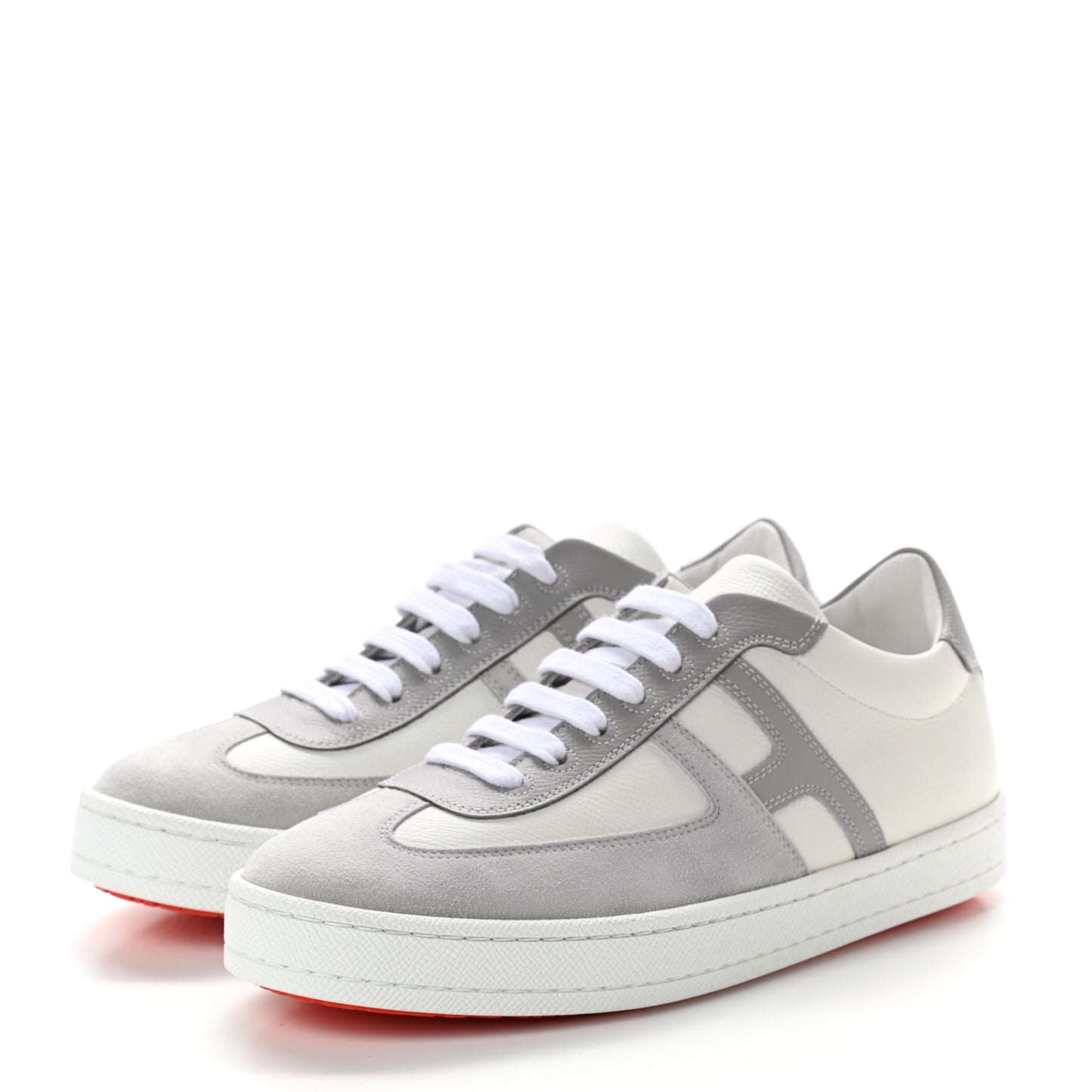 Epsom Suede Boomerang Sneakers 35.5 White Gris