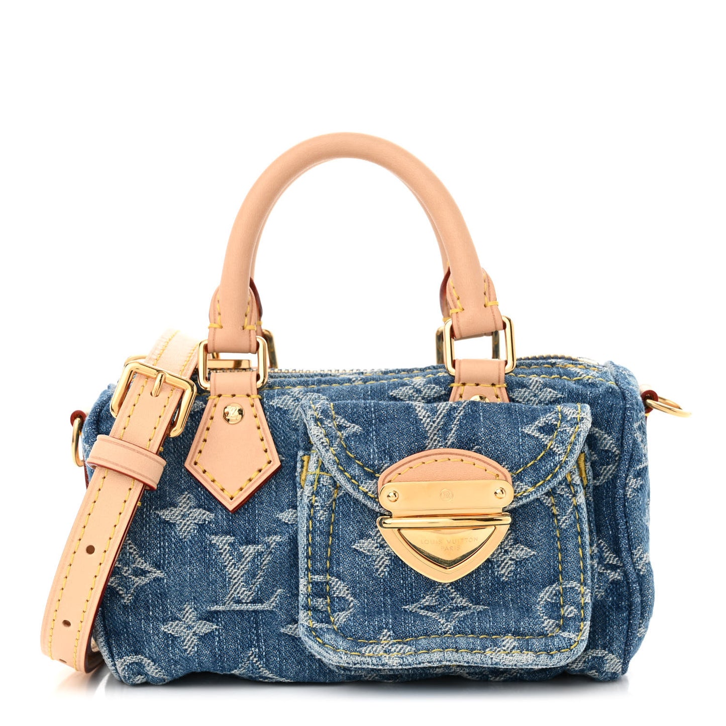 Monogram Denim Nano Speedy Blue