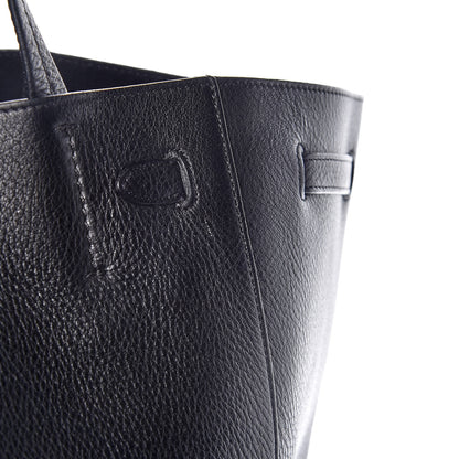 Celine Soft Grained Calfskin Medium Belt Cabas Phantom Black 10 of 15