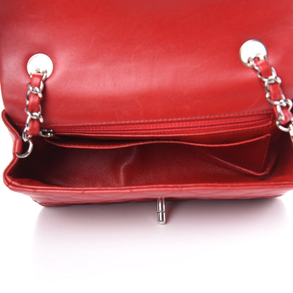 Chanel Lambskin Quilted Mini Rectangular Flap Red 5 of 11