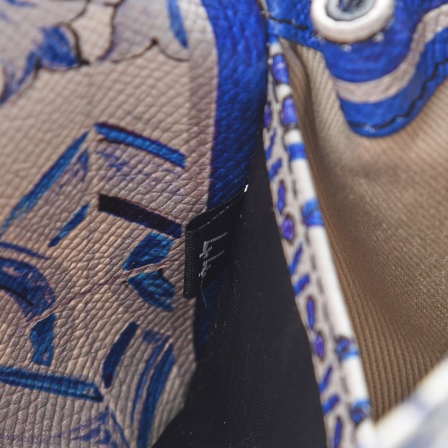 Dauphine Majolica Printed Micro Miss Sicily Satchel White Blue