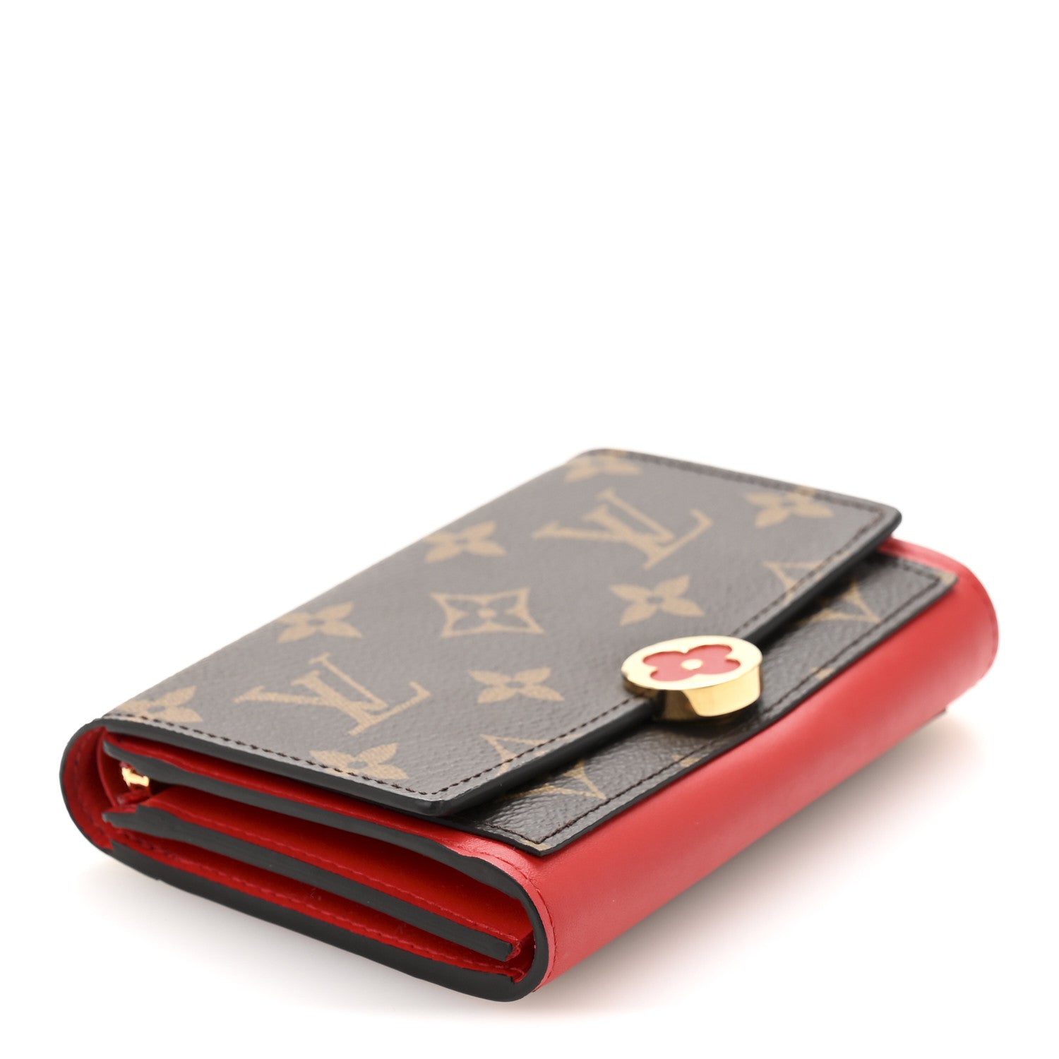 Louis Vuitton Monogram Flore Compact Wallet Coquelicot 4 of 10