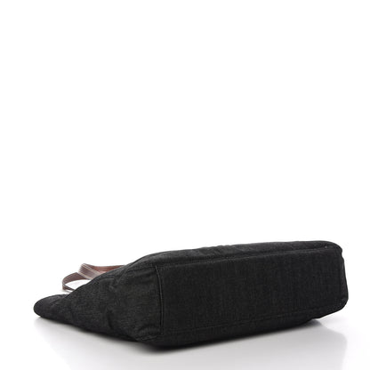 Chanel Denim Calfskin CC Tote Black 3 of 9