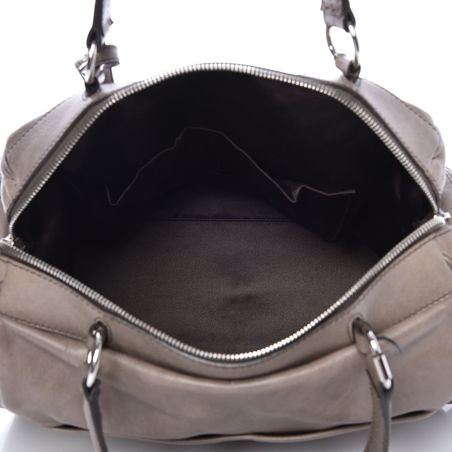 Calfskin Large Vanity Bowler Taupe