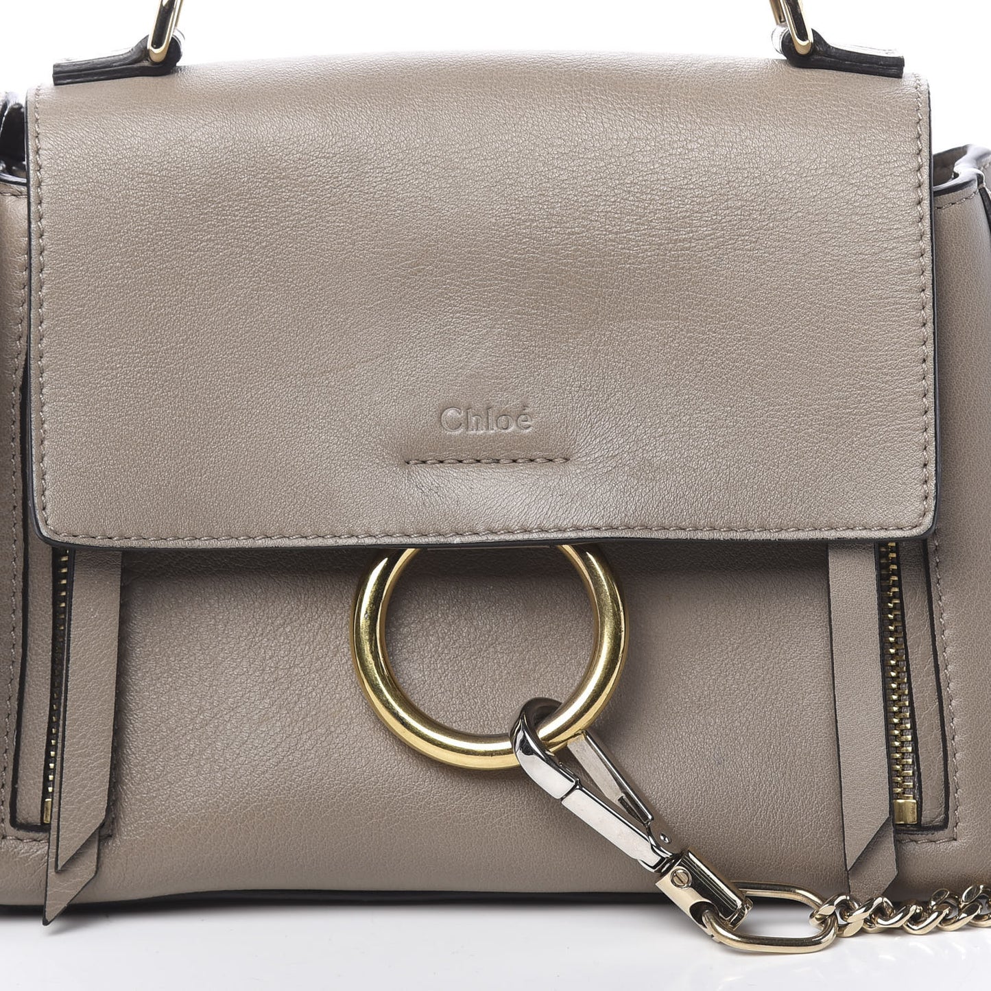 Calfskin Mini Faye Day Shoulder Bag Motty Grey