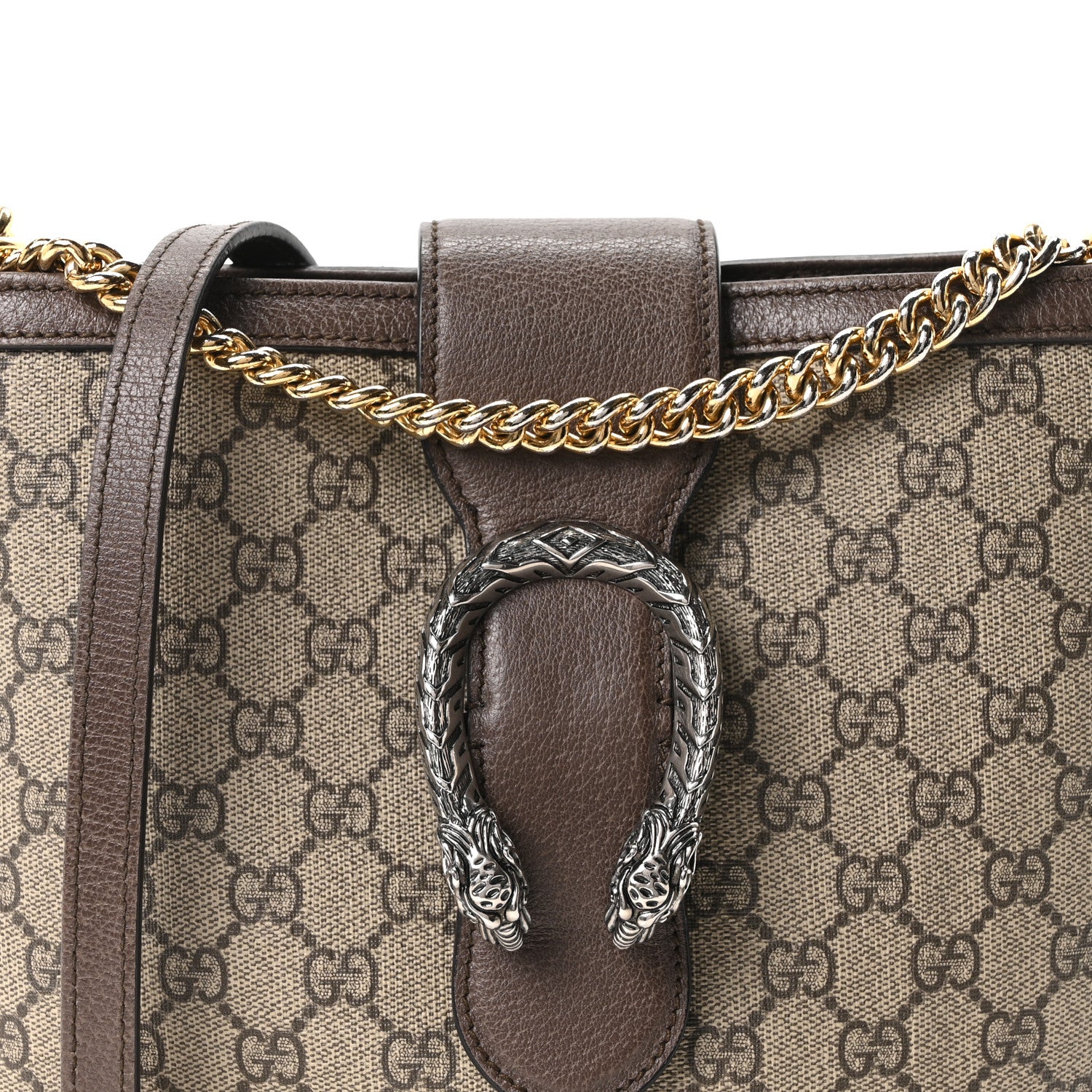 Gucci GG Supreme Monogram Medium Dionysus Bucket Bag Beige New Acero 8 of 10