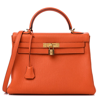 Hermes Togo Kelly Retourne 32 Orange 1 of 14