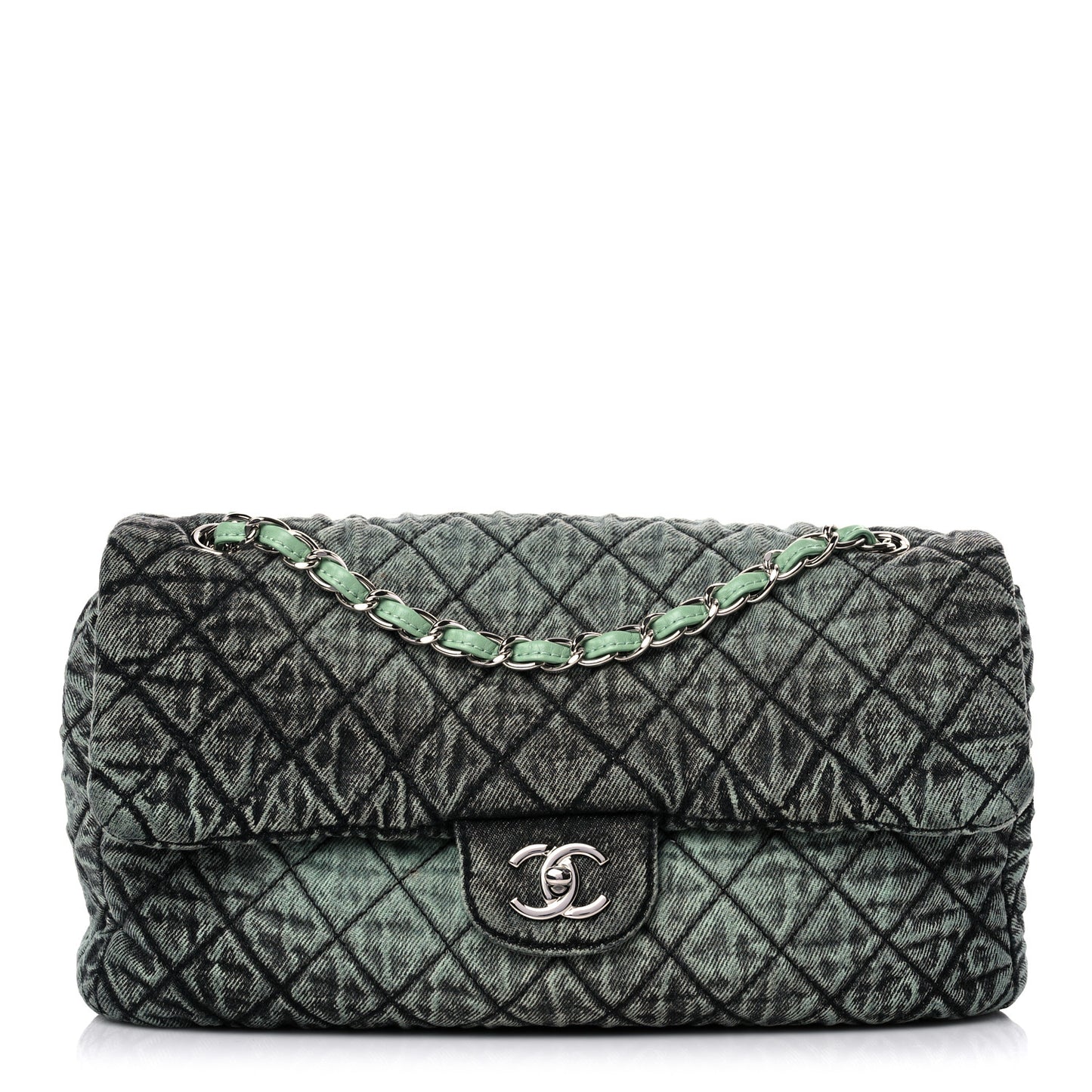 Denim Quilted Denimpression Flap Green Black