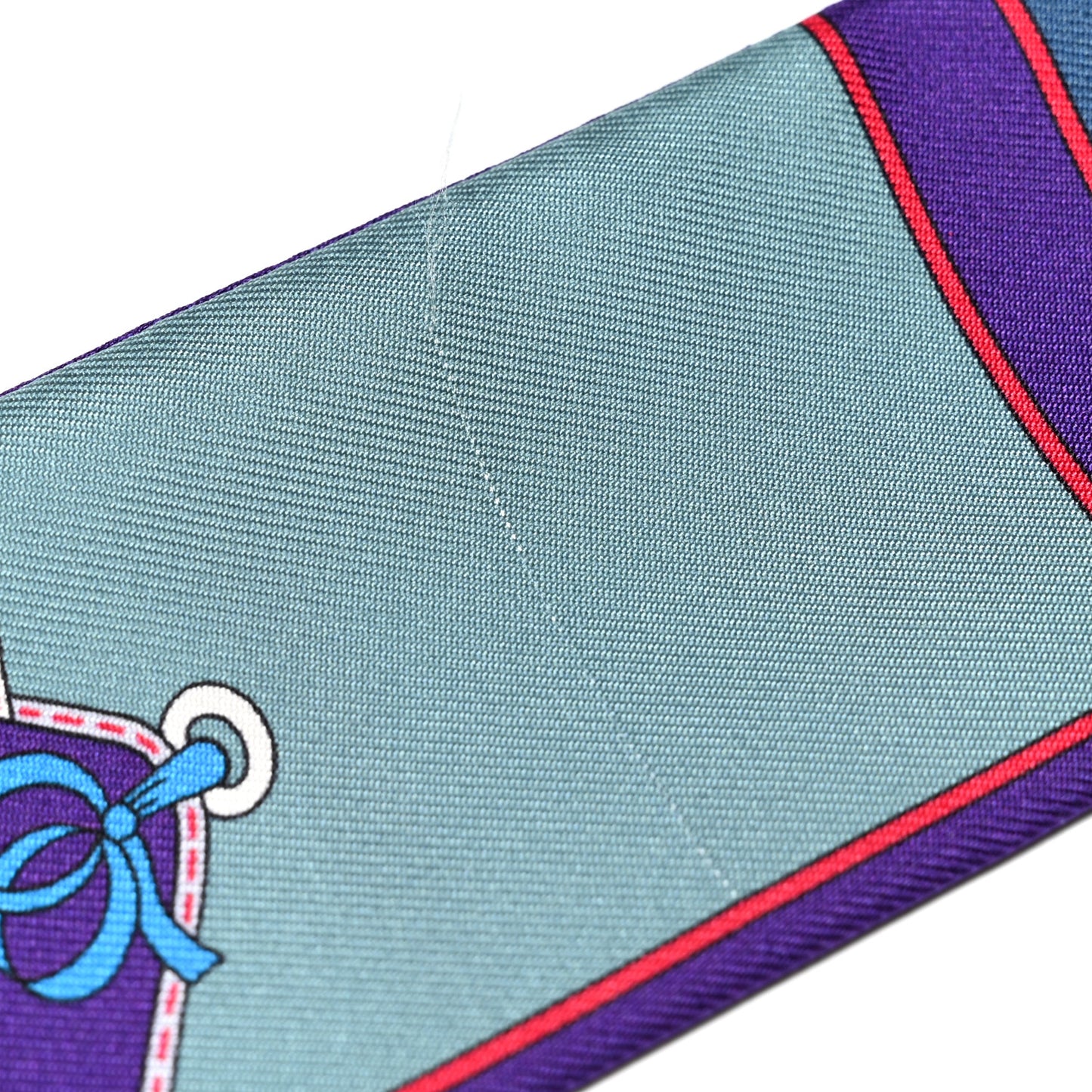 Silk Camails Twilly Scarf Violet Azure Celado