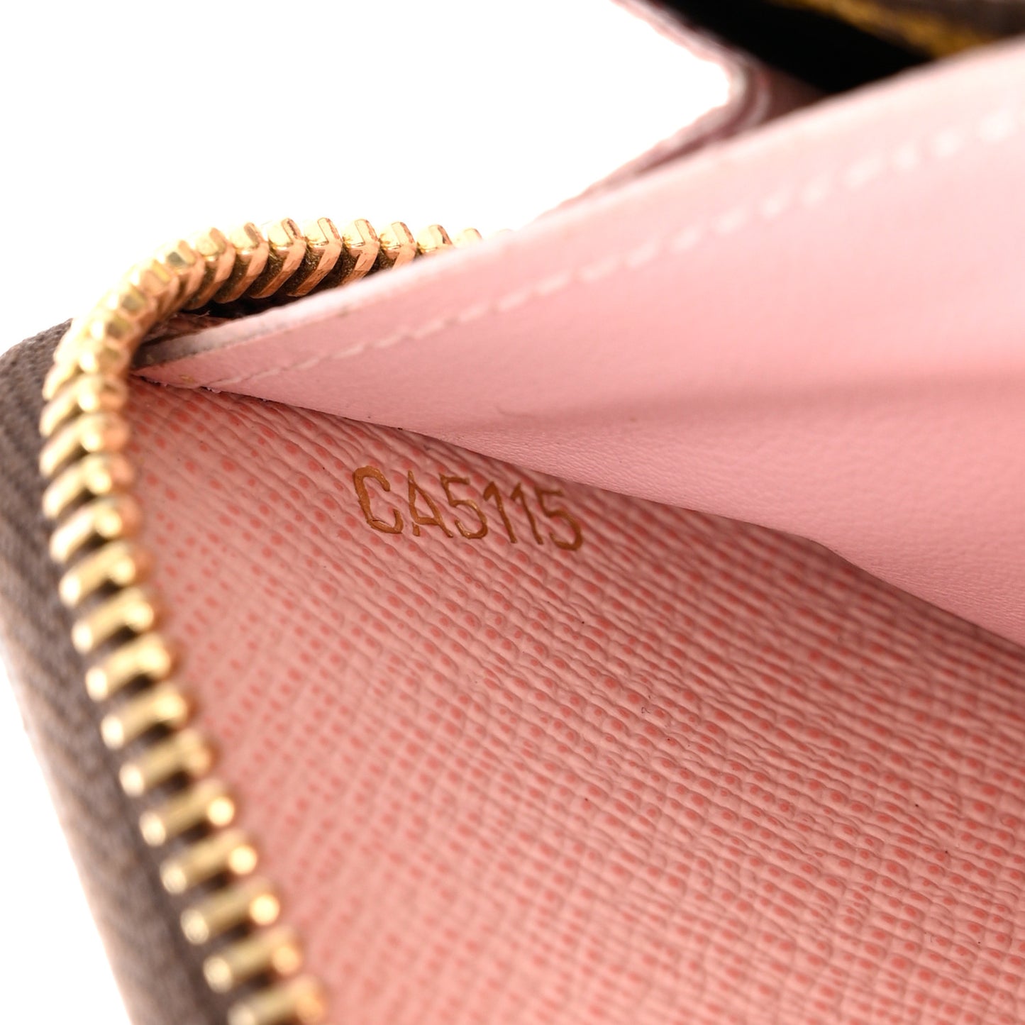 Monogram Clemence Wallet Rose Ballerine