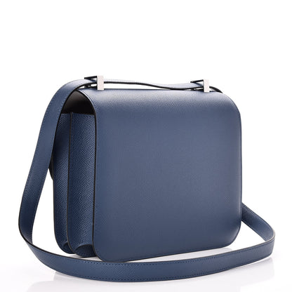 Hermes Epsom Constance 24 Bleu Agate Gris Mouette 4 of 23