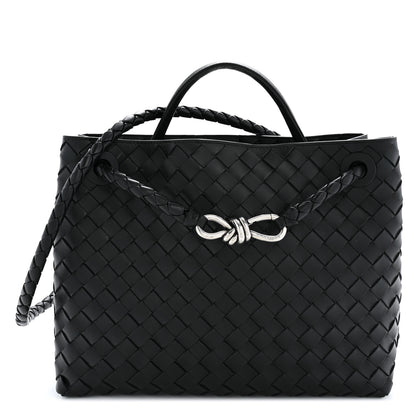 Bottega Veneta Nappa Intrecciato Medium Andiamo Shoulder Bag Black 1 of 9