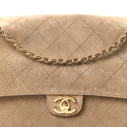 Chanel Suede Calfskin Small Souplissimo Maxi Flap Dark Beige 8 of 10