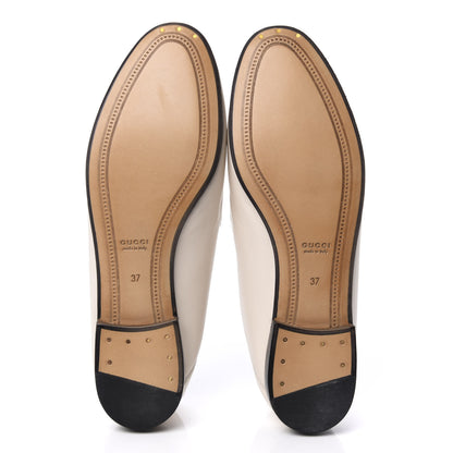Gucci Lambskin Womens Brixton Horsebit Loafers 37 Mystic White 6 of 11