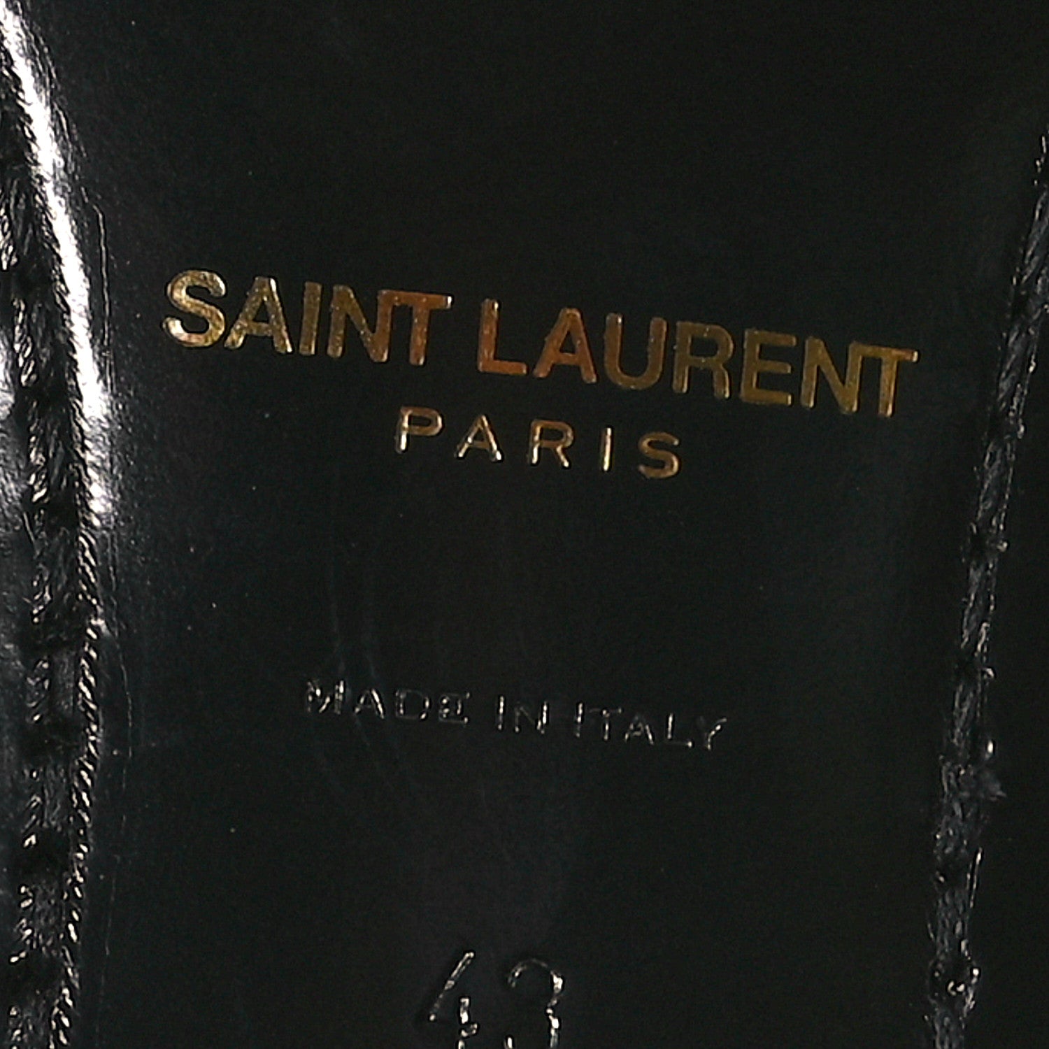 Saint Laurent Calfskin Mens Terry 45 Boots 43 Black 7 of 10