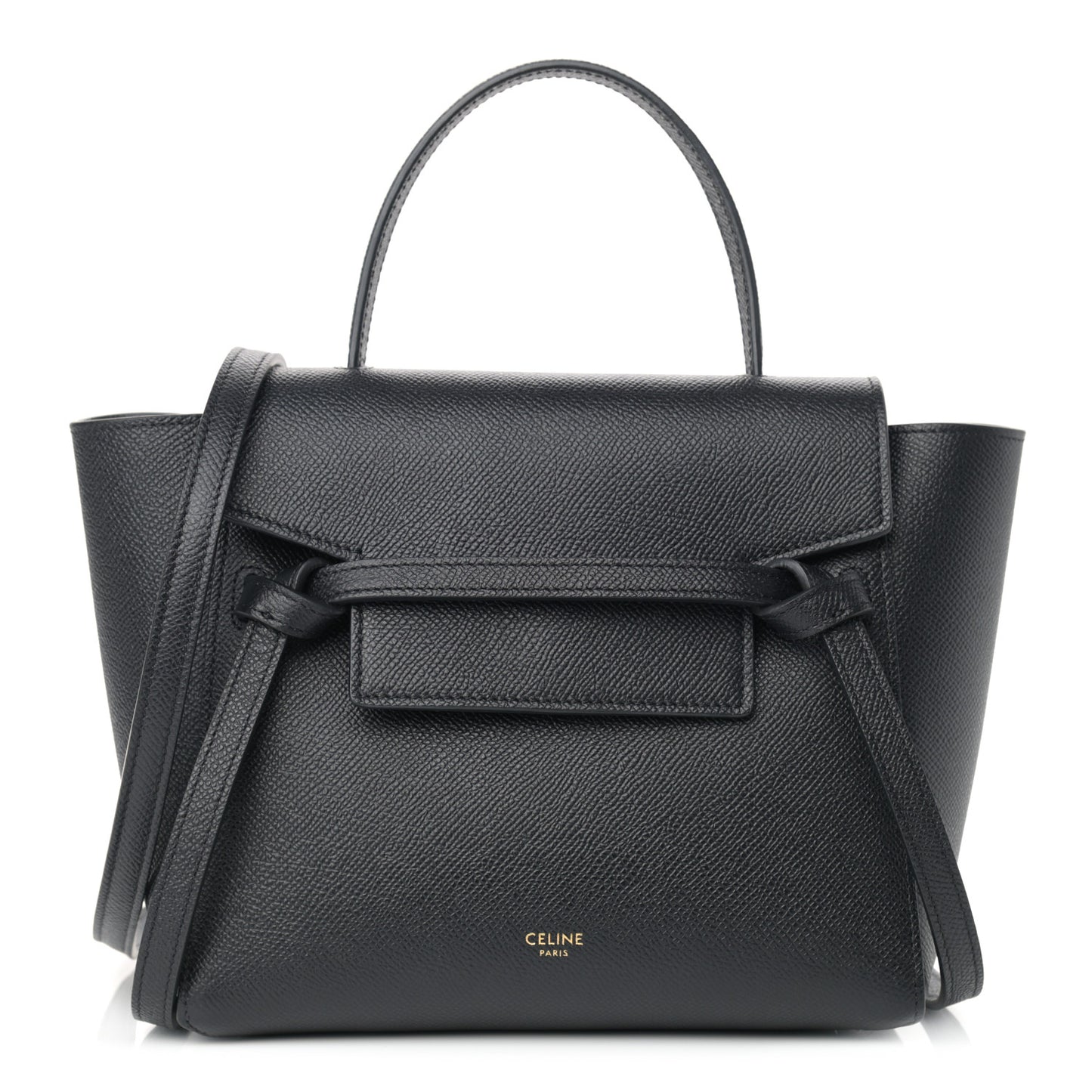 Grained Calfskin Nano Belt Bag Black