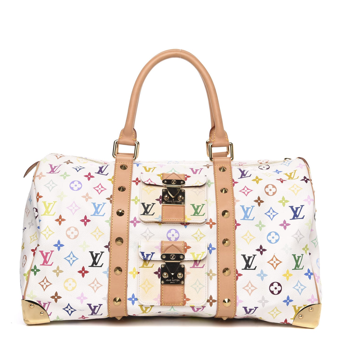 Monogram Multicolor Keepall 45 White