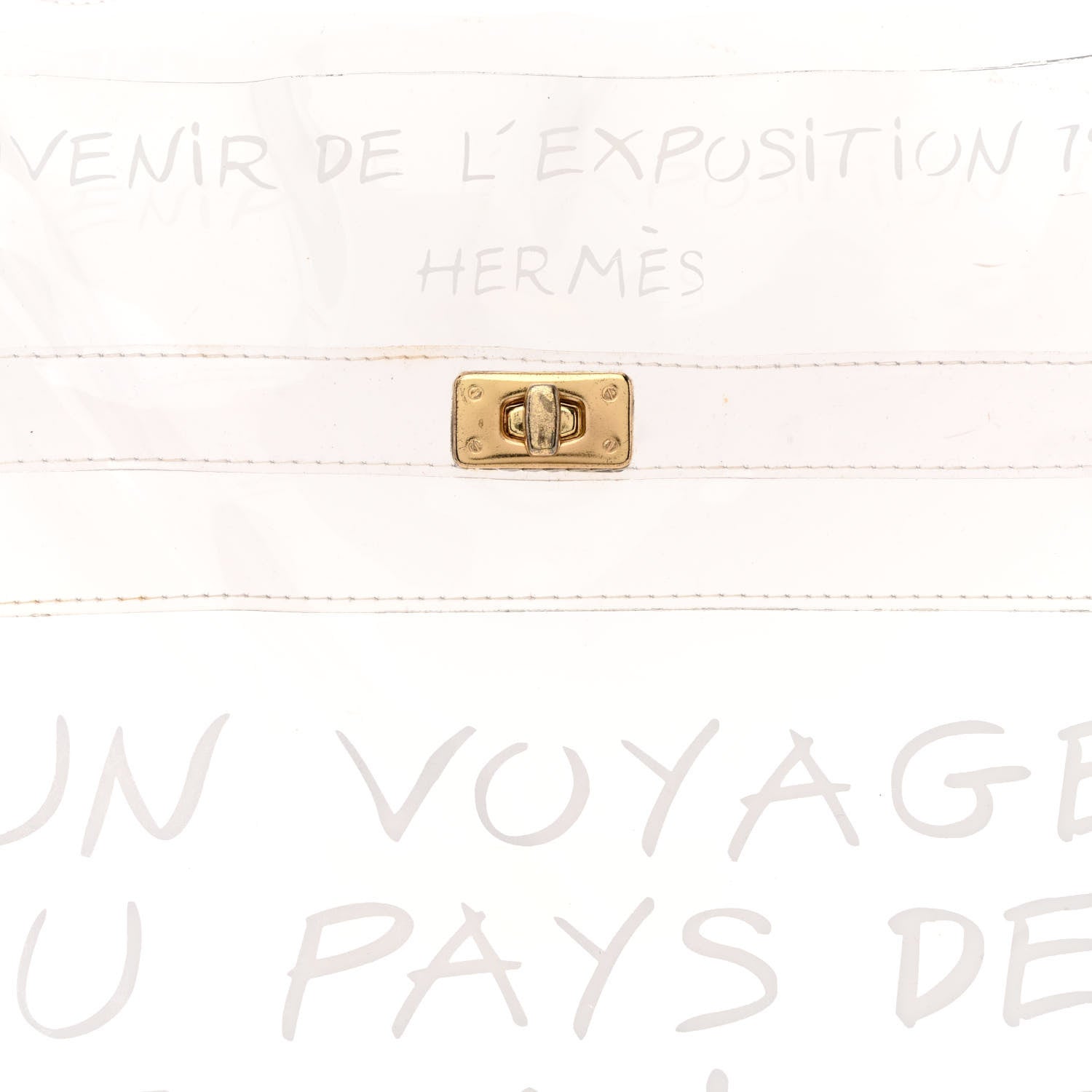 Hermes Vinyl Souvenir De L'Exposition Kelly Transparent 7 of 11