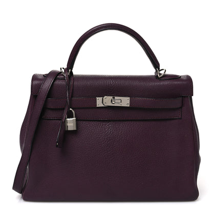Hermes Chevre de Coromandel Kelly Retourne 32 Quetsche 1 of 11