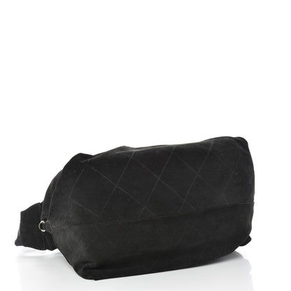 Chanel Suede Stitched Messenger Black 4 of 18