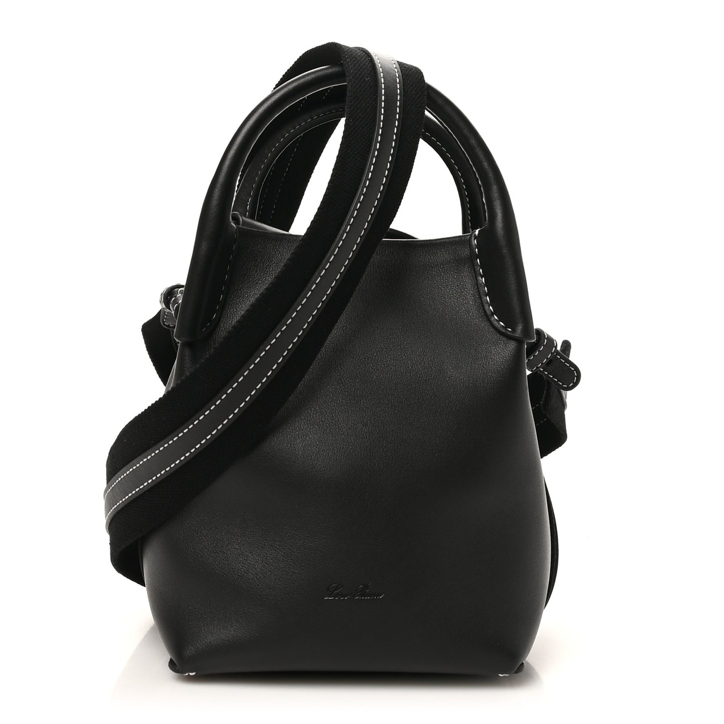 Smooth Calfskin Micro Bale Bag Black