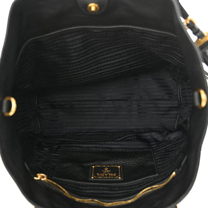 Prada Vitello Daino Shopping Tote Black 5 of 9