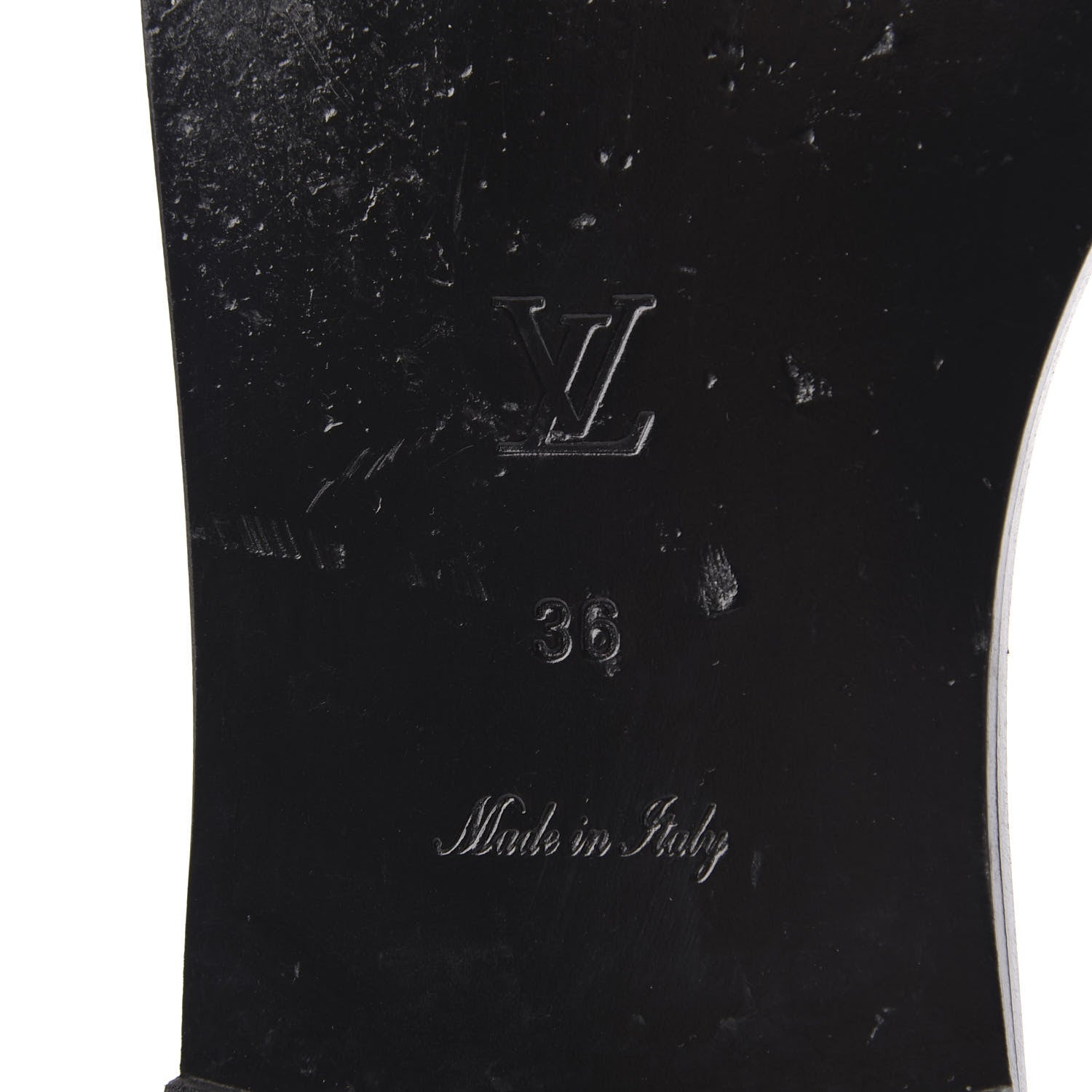 Louis Vuitton Patent Calfskin Monogram LV Black Heart Flat Mules 36 Cacao 8 of 10