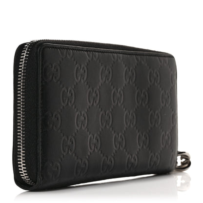 Gucci Guccissima Large Twins Zip Around Wallet Black 3 of 8