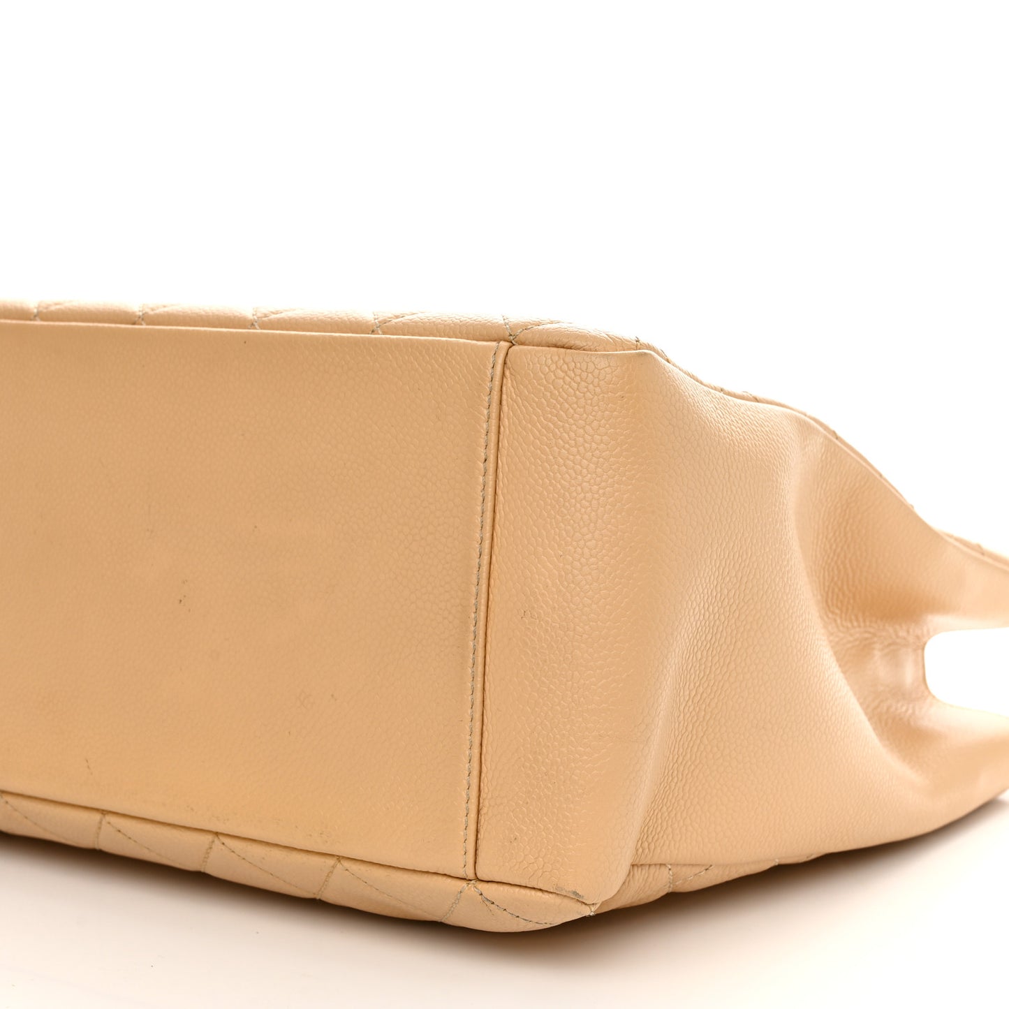 Caviar Quilted Grand Shopping Tote GST Beige Clair