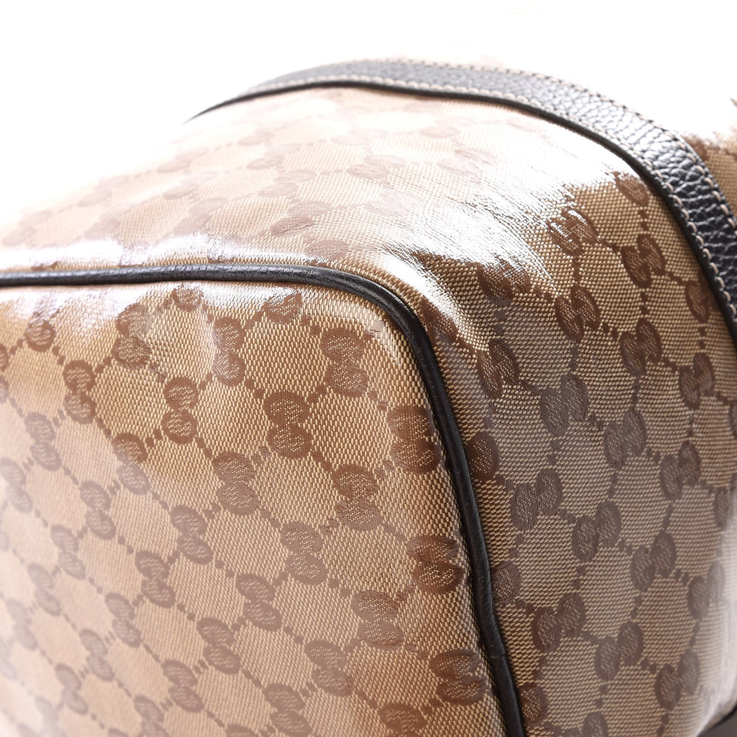 Crystal Monogram Medium Joy Boston Dark Brown