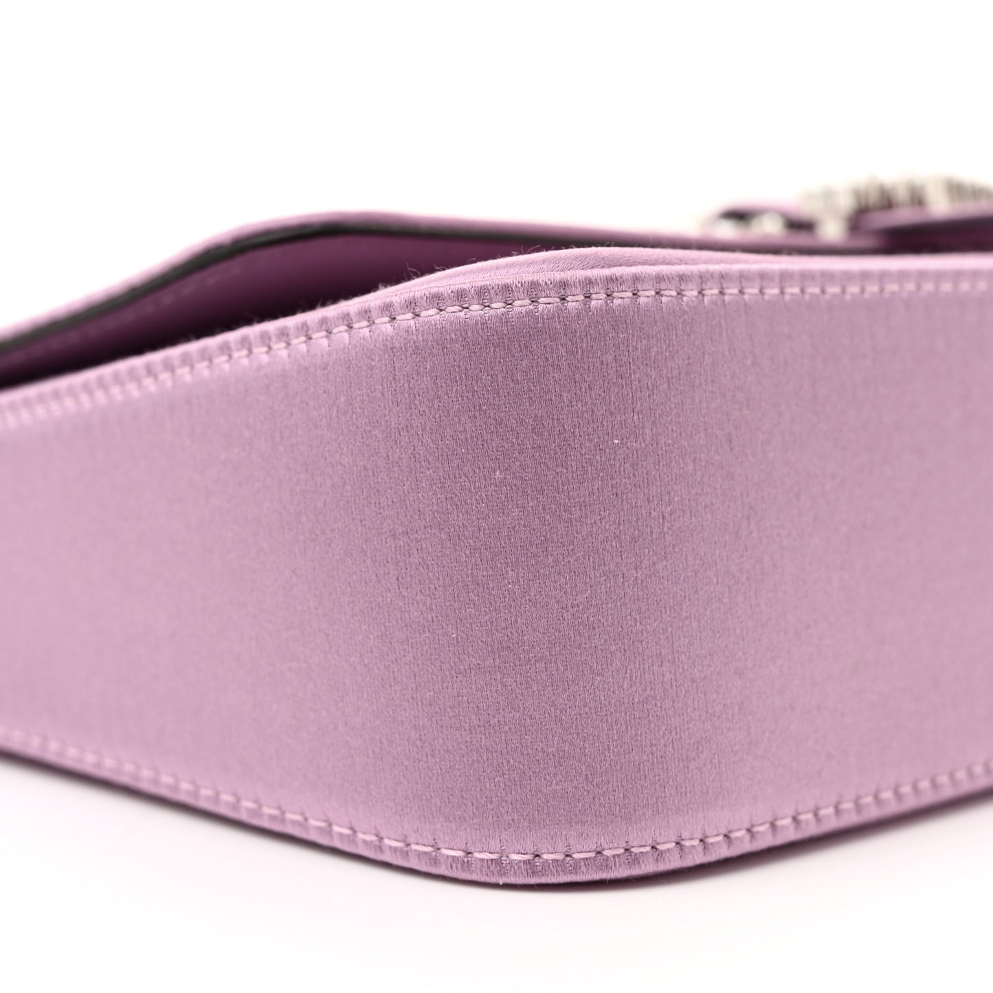 Satin Crystal Cheri Shoulder Bag Mauve
