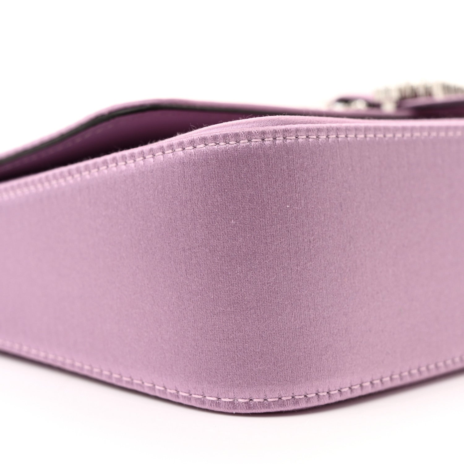 Jimmy Choo Satin Crystal Cheri Shoulder Bag Mauve 8 of 10