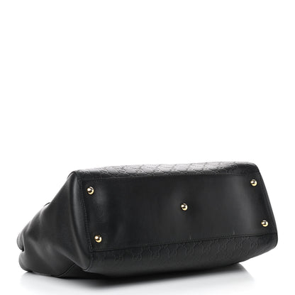 Gucci Guccissima Signature Large Shoulder Tote Bag Black 3 of 10