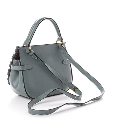 Mulberry Silky Calfskin Ruffled Small Amberley Satchel Sage Green 2 of 7