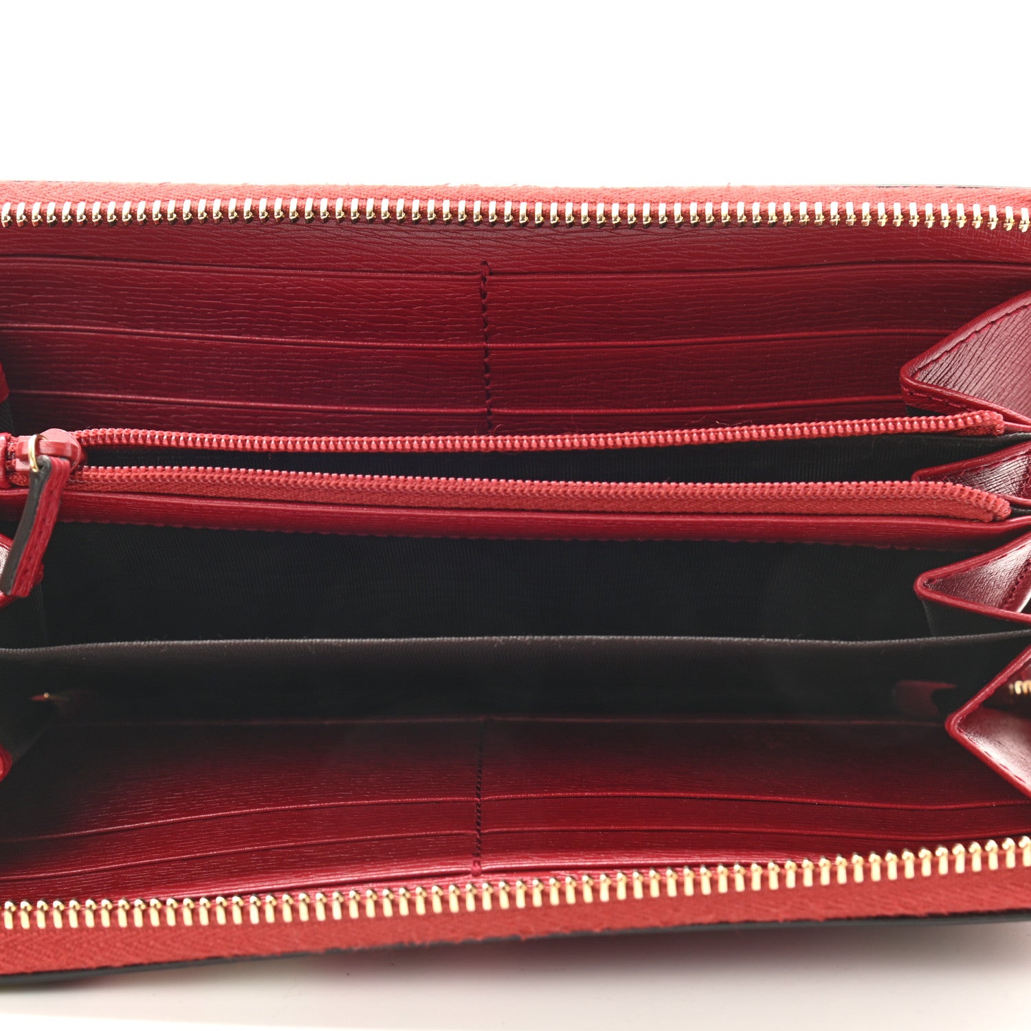 Gucci Calfskin Blooms Print Icon Zip Around Wallet Romantic Cherry Multicolor 5 of 9