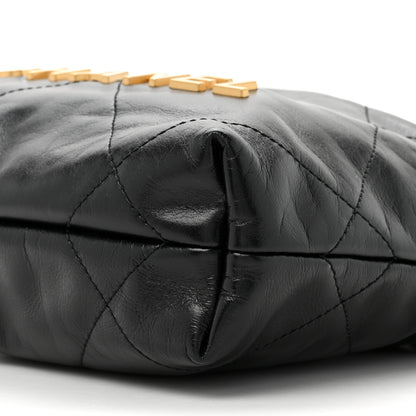 Chanel Shiny Calfskin Quilted Mini Chanel 22 Black 9 of 11