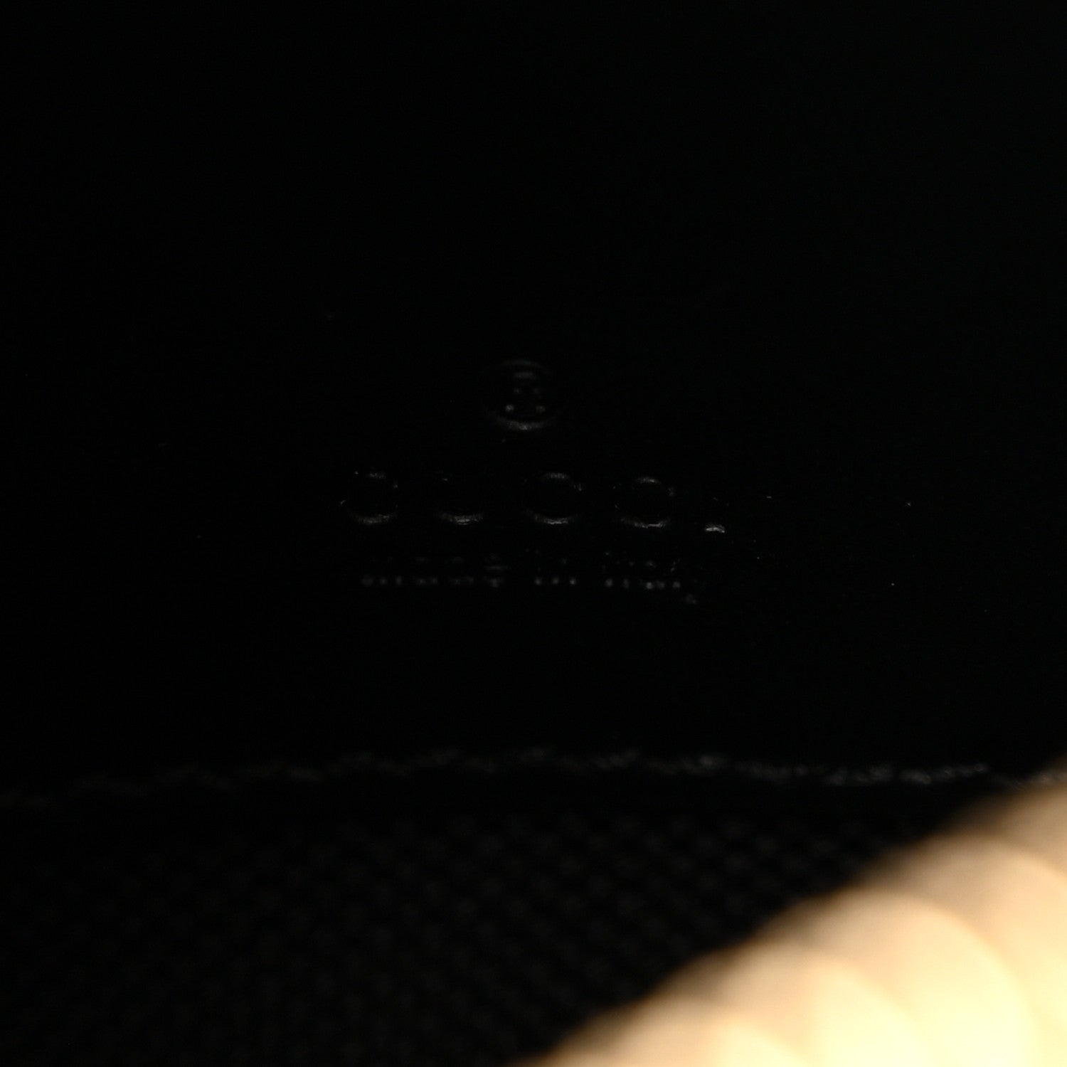 Gucci Calfskin GG Super Mini Debossed Chain Wallet Black 6 of 9