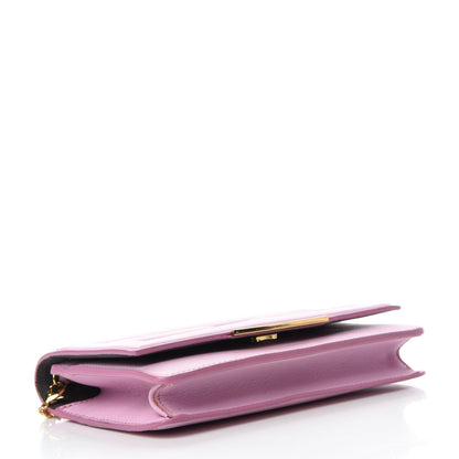 Fendi Vitello Flamingo Tube Wallet on Chain Lavanda 4 of 11