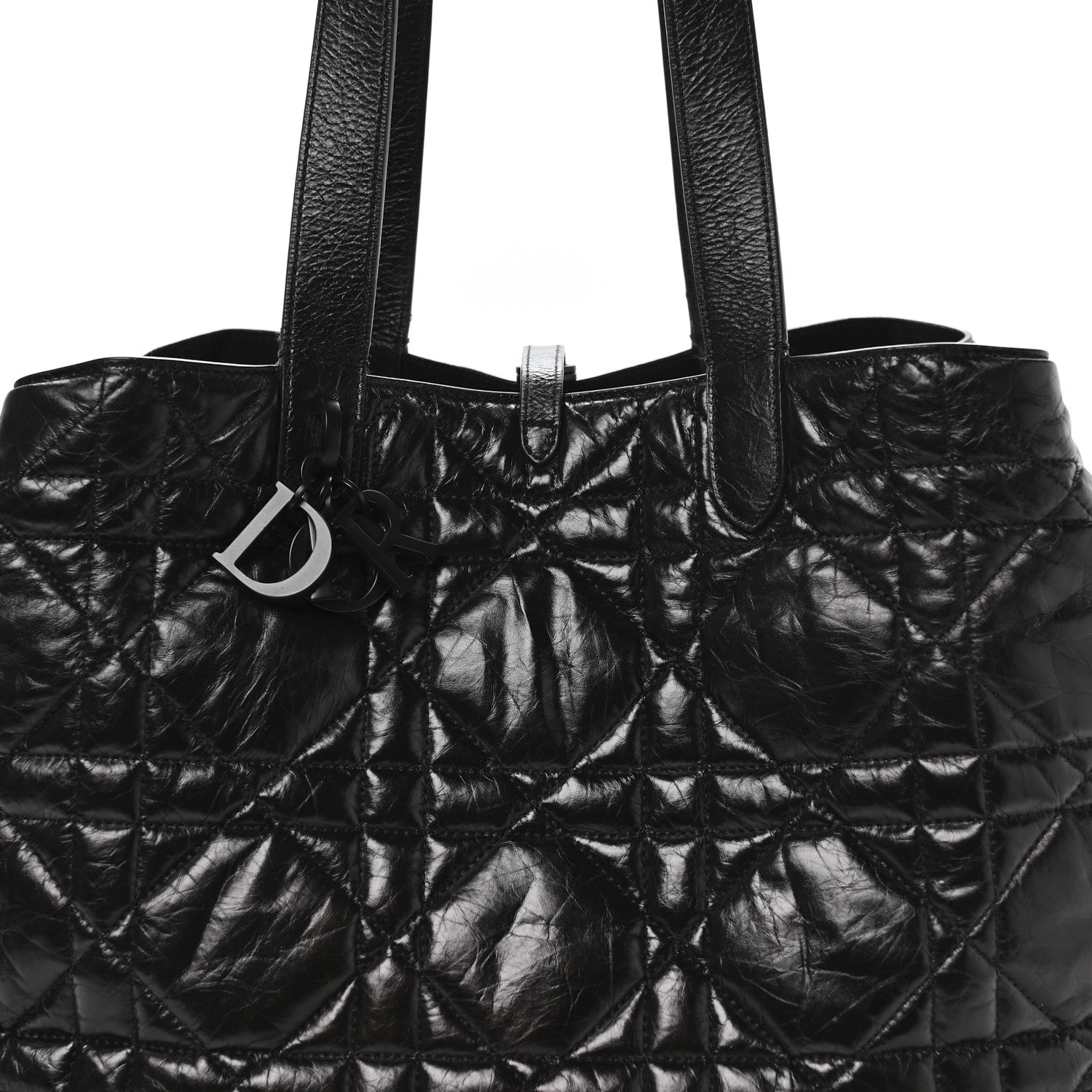 Christian Dior Crinkled Calfskin Macrocannage Large Toujours Black 9 of 11