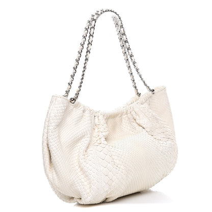 Chanel Python Croissant Bag Ivory 3 of 7